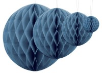 Voorvertoning: Honingraatbal Lumina blauw 40cm