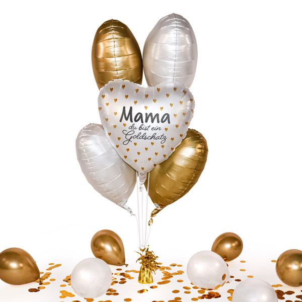 Heliumballon in der Box Mama Goldschatz