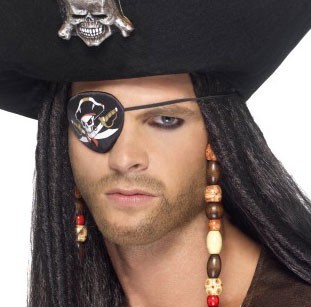 Piraten Augenklappe Mit Totenkopfmotiv
