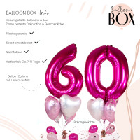 Vorschau: 10 Heliumballons in der Box Pink 60