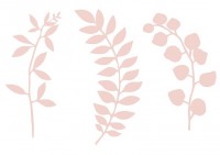 Preview: 9 pink decorative leaves Bloomingville