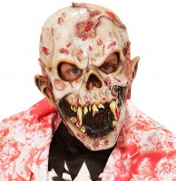 Rotting zombie head latex mask