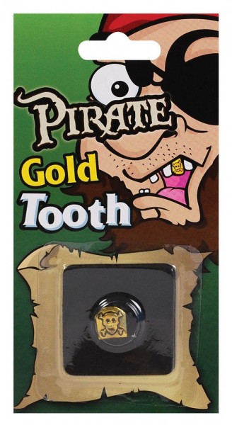 Pirate skull gold tooth