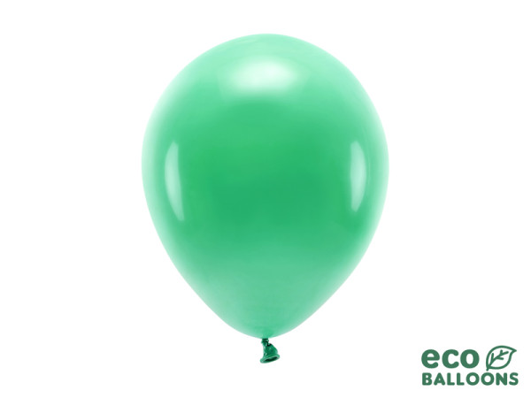 100 eko pastell ballonger smaragdgröna 26cm