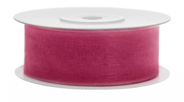25m Chiffon-Geschenkband in royalem Pink