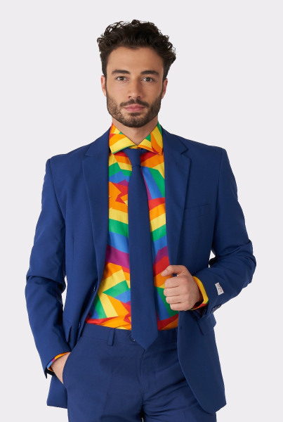OppoSuits rainbow zig zag shirt