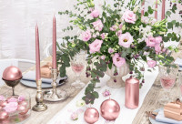 Preview: 10 ball candles Torino rose gold 6cm