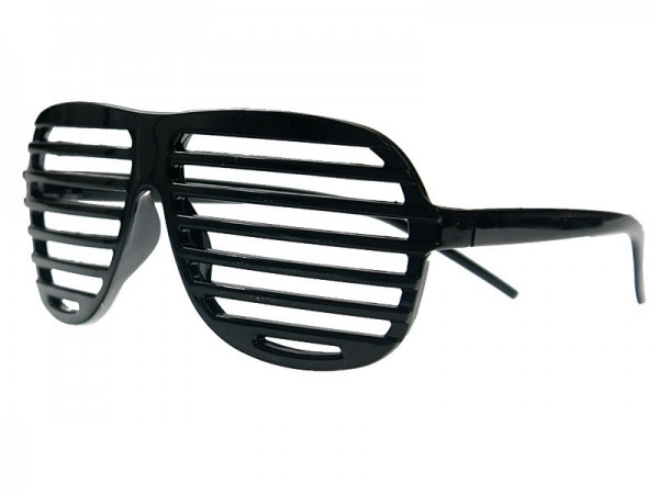 Black disco glasses with stripes 2