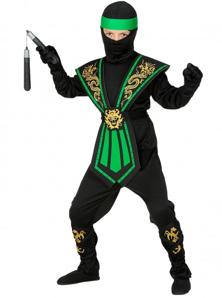 Costume ninja verde Katashi per bambino