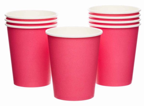 8 Live Pink paper cups 227ml