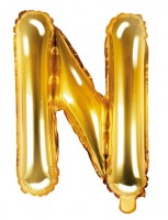 Vorschau: Folienballon N gold 35cm