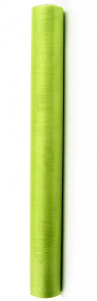 Tissu Organza Julie vert clair 9m x 36cm