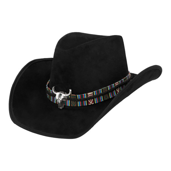 Sombrero western para adulto negro