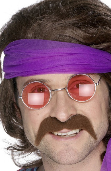 Moustache hippie style années 70