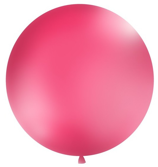Okrągły gigantyczny balon Fuchsia 100 cm