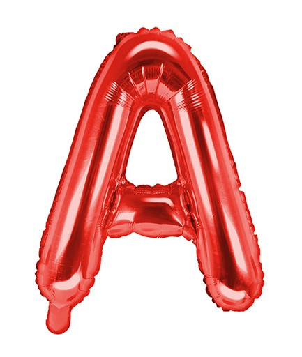 Czerwony balon z literą A 35 cm