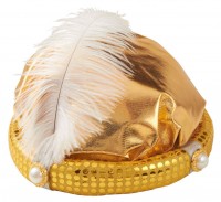 Vista previa: Sombrero de sultán oriental con perlas