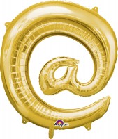 Folienballon Symbol @ gold 81cm