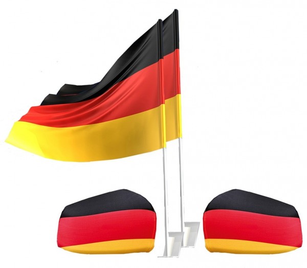 WM Deutschland Autodeko Set 4-teilig