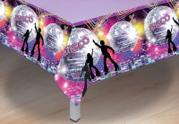 Preview: Purple disco party tablecloth