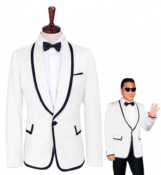 Stylowy garnitur imprezowy James w kolorze białym