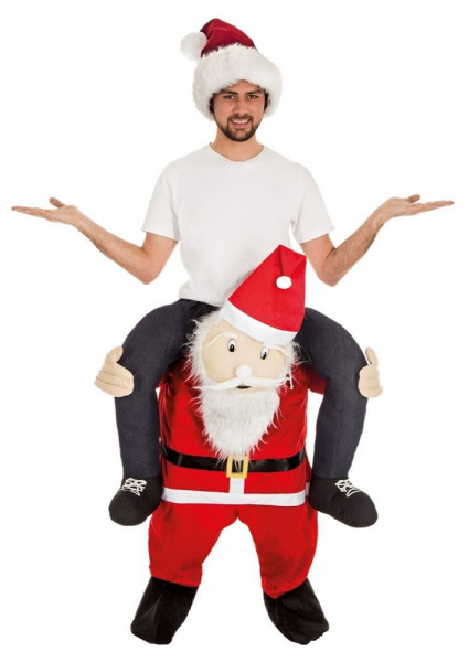 Santiago piggyback Kerstman kostuum