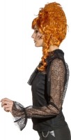 Widok: Czarna koronkowa bluzka w stylu wiktoriańskim