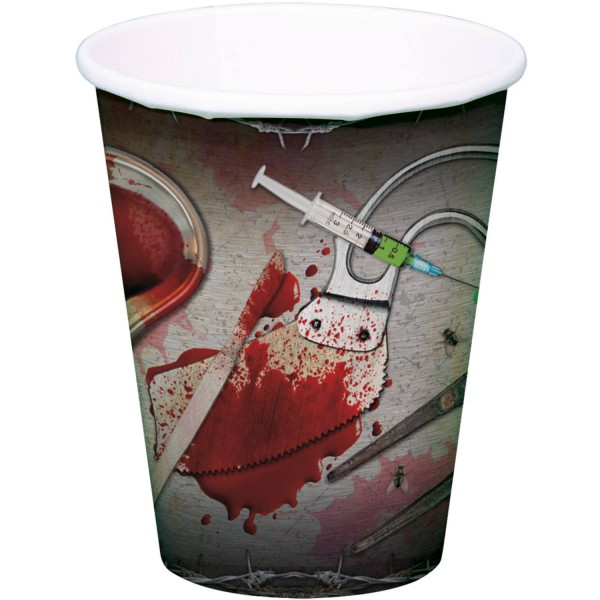 8 torture chamber paper cups 250ml