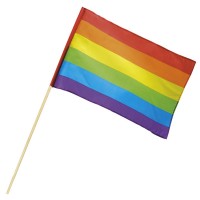 Love & Peace rainbow flag 30x45cm