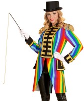 Vorschau: Regenbogen-Frack Zirkusdirektorin Damen
