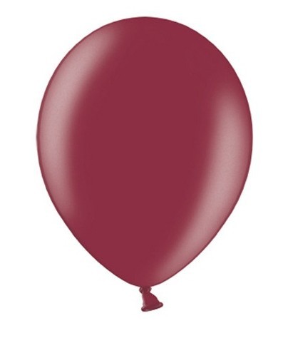 100 bordowych balonów 23 cm