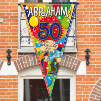 Banderín de fiesta de Abraham 1 x 1,5 m