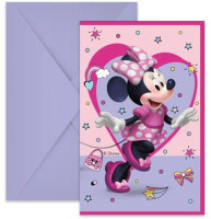 6 tarjetas de invitación FSC Daisy y Minnie