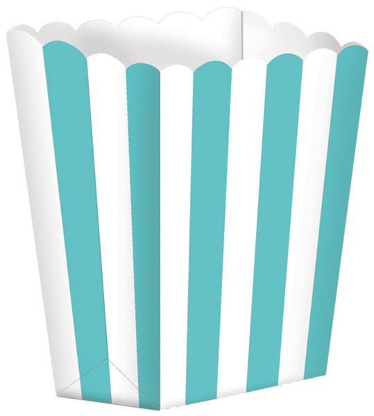 5 candy buffet snack boxes turquoise