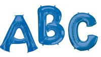 Folieballong bokstaven A blå XL 86cm