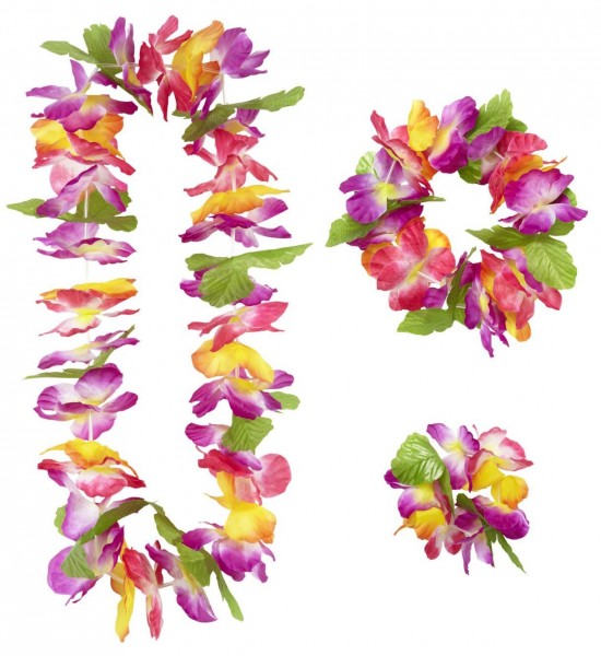Ensemble de colliers de fleurs hawaïennes