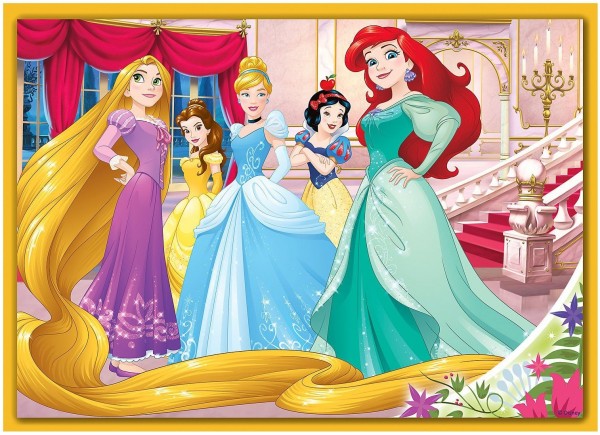 Puzzle 4 en 1 Princesas Disney 5