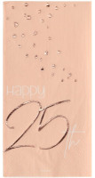 25ste verjaardag 10 servetten Elegant blush rose goud