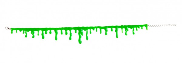Slimy dripping necklace green