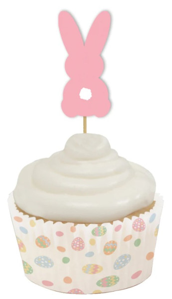 12 Påskehare Cupcake Toppers