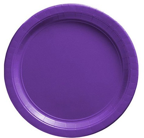 50 assiettes en carton violet Genève 17cm