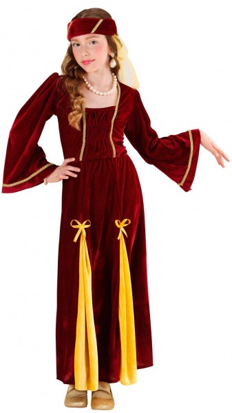 Costume médiéval de la reine Margaret pour enfants 2