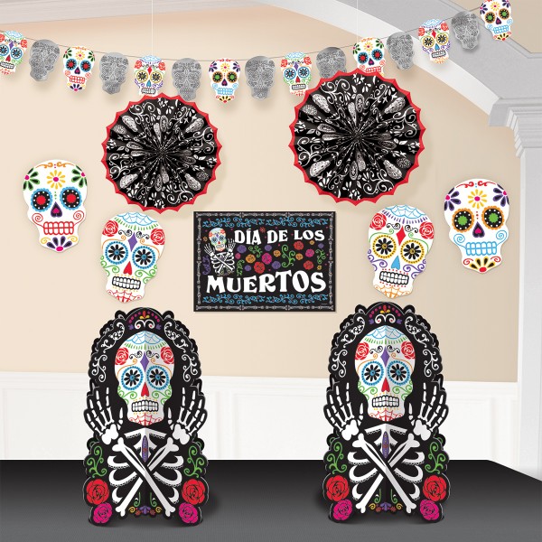 Zestaw dekoracji Dia de los Muertos 10 sztuk