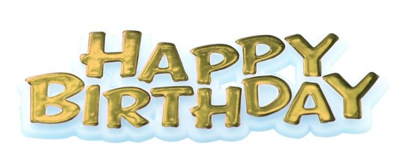 Happy Birthday Kuchenstecker Gold Tortendeko Geburtstag