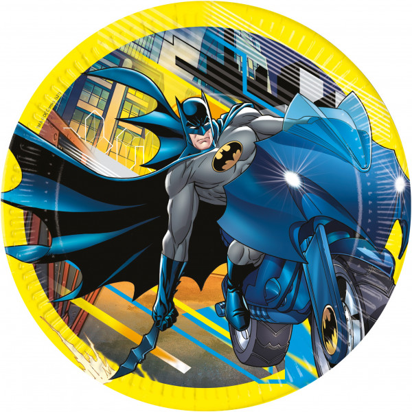 8 platos de papel Batman Superpower FSC 23cm