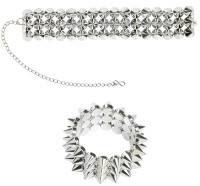Preview: Punk rock studded jewelry set