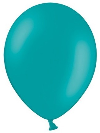 100 party star balloons turquoise 23cm