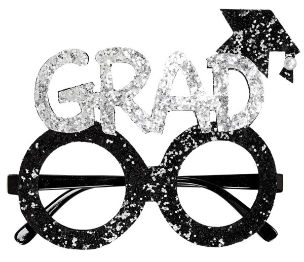Gafas de graduación negras y plateadas con purpurina