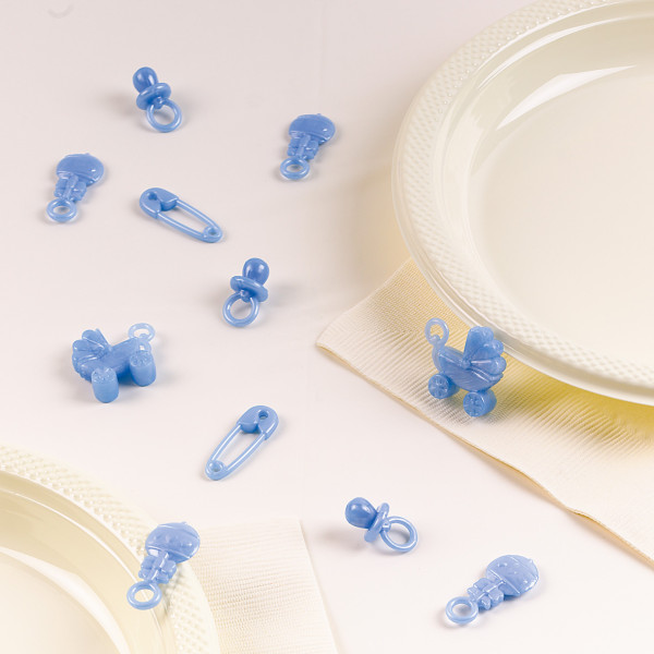Babyjongen David 3D confetti blauw