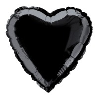 Aperçu: Ballon coeur True Love noir